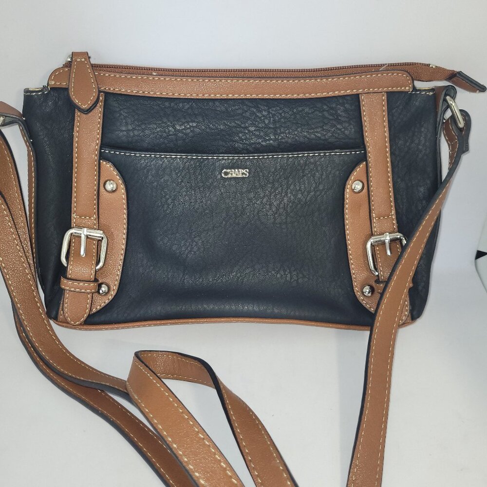 Ralph Lauren Chaps Crossbody Bag Black and Brown * Chaps Purse * Shoulder Bag